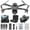 Black, variant on FNYOXU Drone with Camera FPV Drone with ESC Camera Brushless Motor Drones 2.4G RC Quadcopter with LED Light Flash Night Vision Pan Tilt Shockabsorber Altitude Hold Obstacle Avoidance