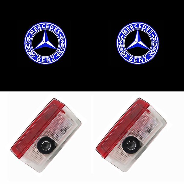 luces de bienvenida para Benz, Clase A, Clase B, Clase C, Clase E, GLE ~ Puerta con proyección láser modificada especial para coche, estilo 1