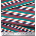 thumbnail image 2 of Soimoi Tissu Poly Georgette à Rayures Horizontales par Yard 42 Pouces de Large, 2 of 5