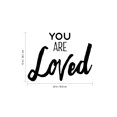thumbnail image 3 of Vinyl Wall Art Decal - You are Loved - 15" x 20" - Inspirational Husband and Wife Bedroom Couples Love Quote Removable Home Decor Wall Sticker Decals, 3 of 5