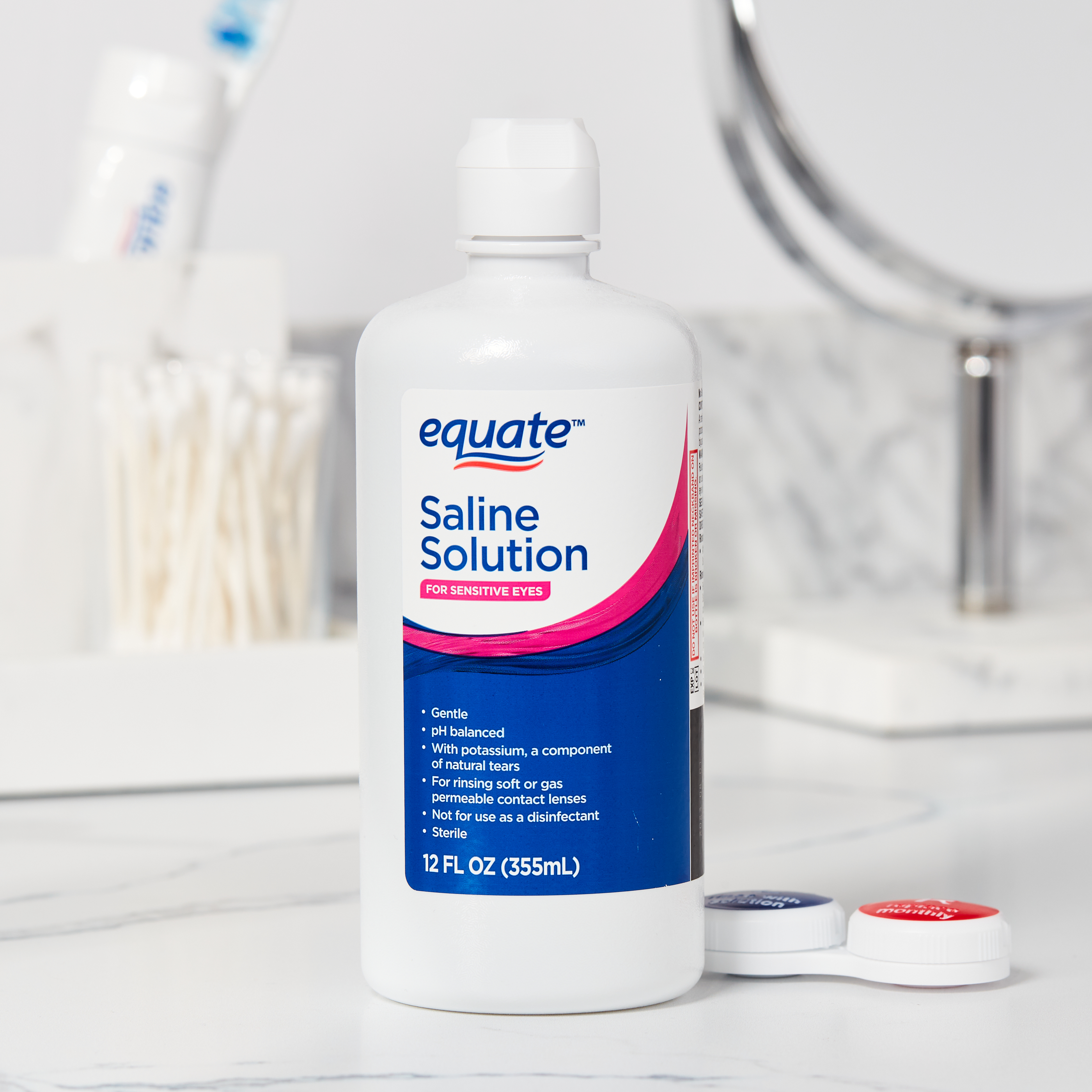 Equate Saline Solution For Sensitive Eyes, 12 fl oz, 2 Pack - image 2 of 9