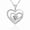 White Gold, variant on S925 Sterling Silver Heart Pendant Necklace for Women,Inlay Cubic Zirconia,Rose Gold Plating,Hypoallergenic,Jewelry gift for Women