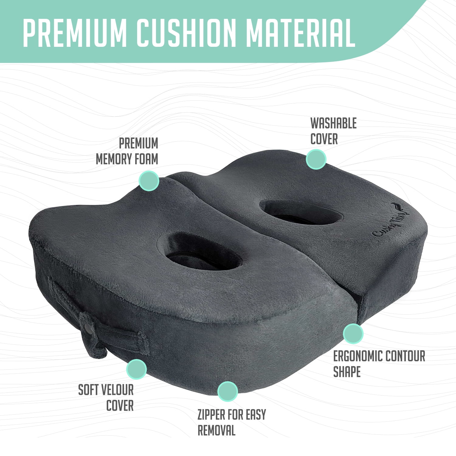Sit Comfortable While Working with Cush Comfort Memory Foam Seat