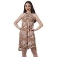 thumbnail image 1 of Moomaya Printed Tunic Tank Dress Swing Dress Halter Neck Mini Summer Dress, 1 of 4