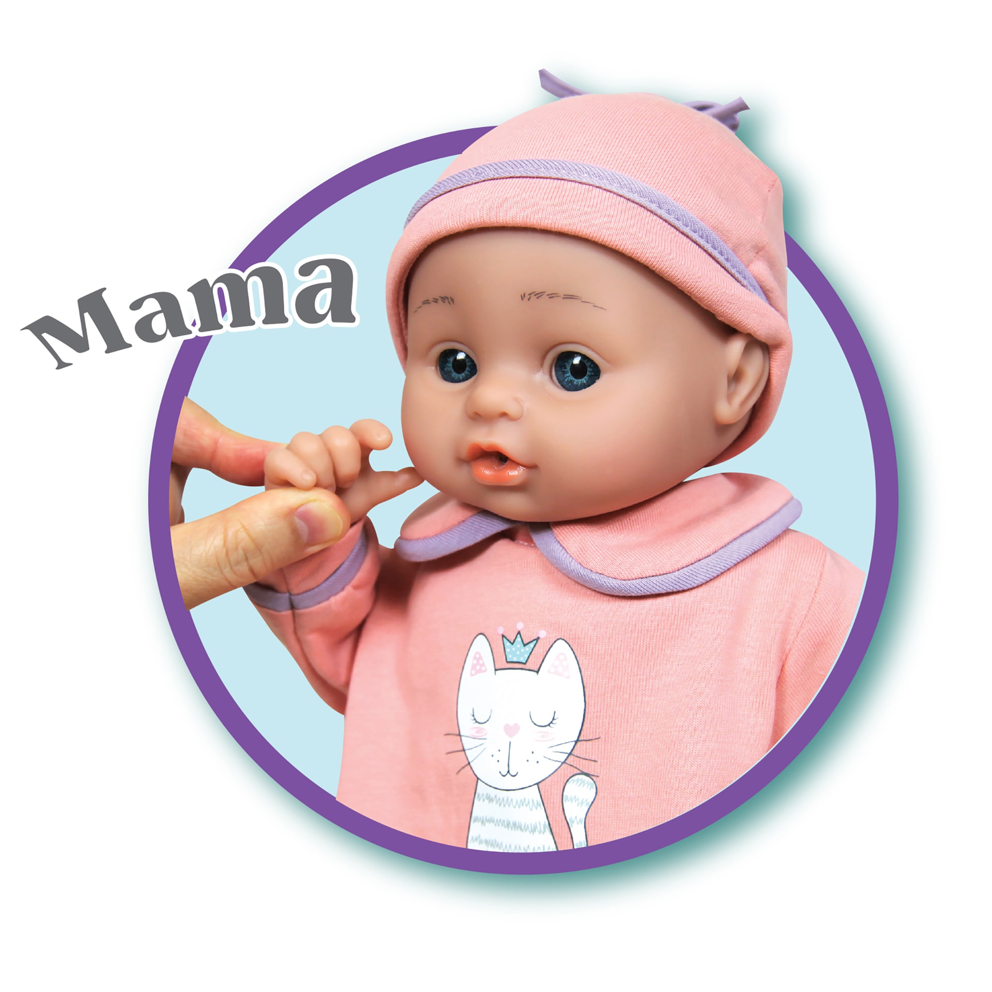 Lissi: 15" Interactive Baby Doll Jamie in Pink Kitty, Kids Ages 2+