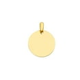 thumbnail image 1 of FB Jewels 14K Yellow Gold Engravable Round Pendant 22mm X 20mm, 1 of 1