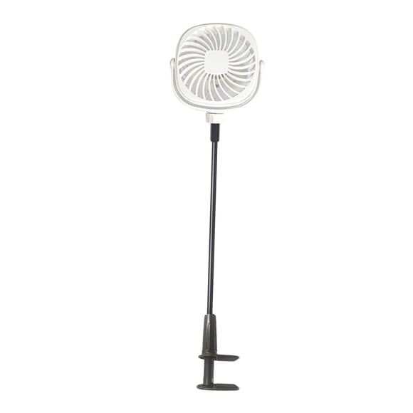 Ventilador personal con clip, giratorio 360 degree, silencioso, USB, mini ventilador, 3 velocidades Blanco 2200mAh