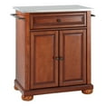 thumbnail image 1 of Pemberly Row Traditional Wood Kitchen Island with Stainless Steel Top in Cherry, 1 of 7