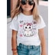 thumbnail image 1 of Girl Just Smile" Cute White Kitten Graphic Tee for Girls - Soft Cotton Casual Short Sleeve Shirt with Pink Bow, Hearts & Stars Design, Perfect for Spring/Summer/Fall, Autumn Girls Top | Cute Animal P, 1 of 6