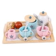 thumbnail image 1 of Juegos de imaginación en la cocina,Té Taza de café Vajilla Juego de cocina Juego,Bandeja de platillos de madera Juego de rol para niños,Cucharas Tenedores Vajillas Cocina, 1 of 4