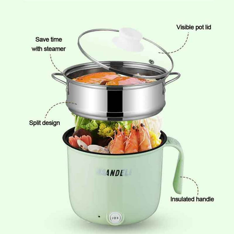 Rice Cooker - Rice Cooker With Steamer Basket, 110V Electric Skillet,  Multi-Functional Rice Cooker Food Steamer Nonstick Personal Hot Pot With  Lid