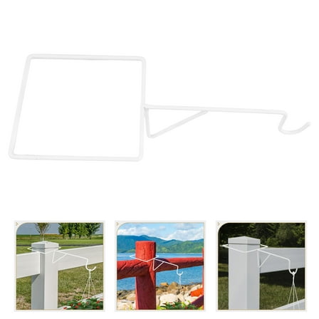 FRCOLOR 2Pcs Fence Planter Hook Fence Mounted Flower Basket Hooks Iron Art Flower Basket Hangers