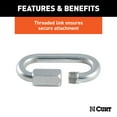 thumbnail image 3 of CURT 82931 Threaded Quick Link Trailer Safety Chain Hook Carabiner Clip, 7/16-Inch Diameter, 13,200 lbs Break Strength, 3 of 3