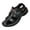 Black, variant on Men's Sandals Hiking Open Toe,Men's Outdoor Men's Leather Non-slip Anti-kick and Anti-collision Beach Sandals