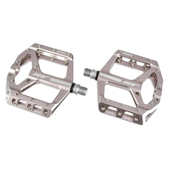HT Components ANS10 Supreme Platform Pedals, Body: Aluminum, Spindle: Cr-Mo, 9/16'', Grey, Pair