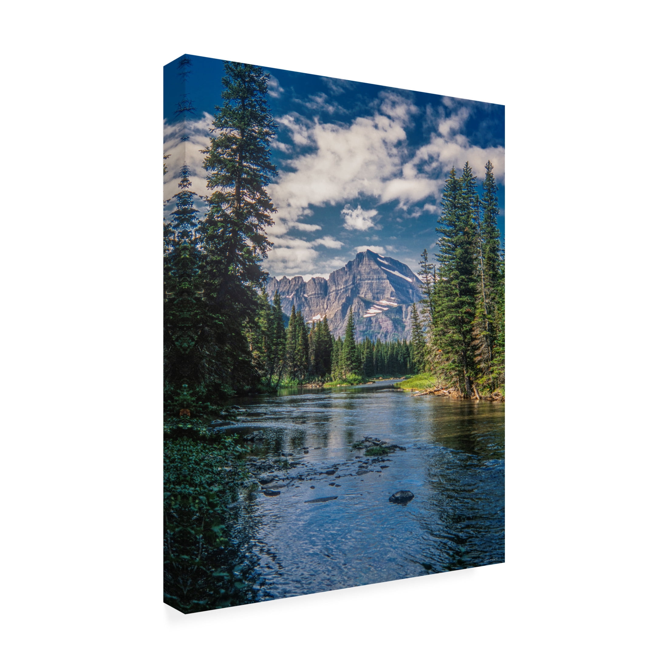 Canvas Wall Art - Gordon Semmens 'Glacier National Park 3' Wall Art for Living Room, Bedroom, or Office Décor by Trademark Fine Art - 24 x 32 Inches