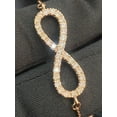 thumbnail image 5 of Real 1.10 Cts Round Brilliant Cut Natural Diamonds Infinity Bracelet In Hallmark 14K Rose Gold, 5 of 13