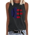 thumbnail image 2 of Wycnly Tank Top for Women Summer Tops for Women Breathable Comfy Basic Fit Tank Blouses Cute Baseball Print Sleeveless Shirt Girls Sleeveless Shirt, 2 of 5
