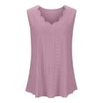 thumbnail image 4 of XFYSSS Casual Women's Fashion Plus Size Solid Color V-Neck Loose Sleeveless T-shirt Pullover Tops V-Neck Tank Top, 4 of 6