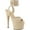 Beige/Beige Synthetic, variant on Women's Pleaser Adore 791FS Ankle Strap Sandal