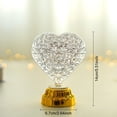 thumbnail image 3 of Battery Powered LED Night Light Decorative Table Lamp, Diamond-Cut Crystal Style with Gold Base, Portable Bedside Light for Bedroom, Party, Kids, 3 of 5