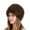 thumbnail image 3 of Spencer Women Winter Bucket Hat Warm Faux Fur Hat Russian Style Warm Cap Outdoor Fisherman Cap, Brown, 3 of 10