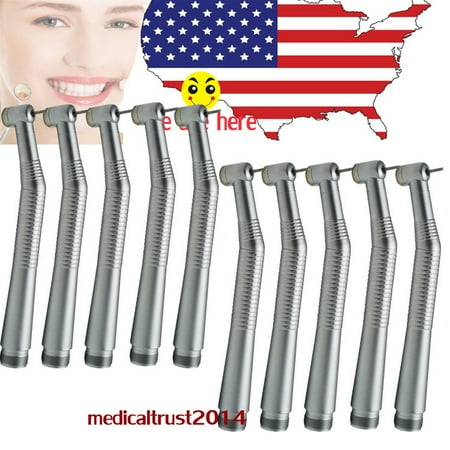 10 Pcs Single Water Spary Standard Head Dental High Speed Handpiece Tips Push Button 4Hole Kit Dentist Equipment