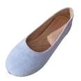thumbnail image 2 of DIVVce Womens Shoes Round Toe Suede Slip On Flats Minimalist Plain Soft Cushioned Insole Daily Travel Walking Office Footwear, 2 of 7