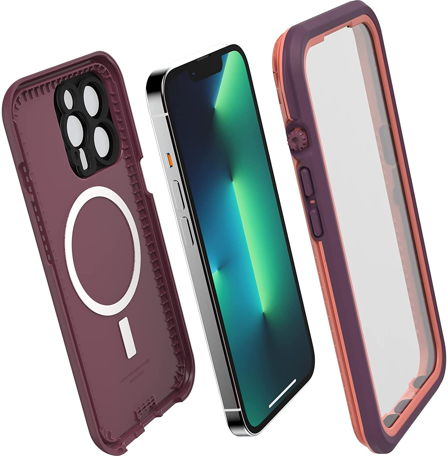 LifeProof FRĒ Compatible with Magsafe SERIES Waterproof Case for iPhone 13 Pro (ONLY) - RESOURCEFUL PURPLE
