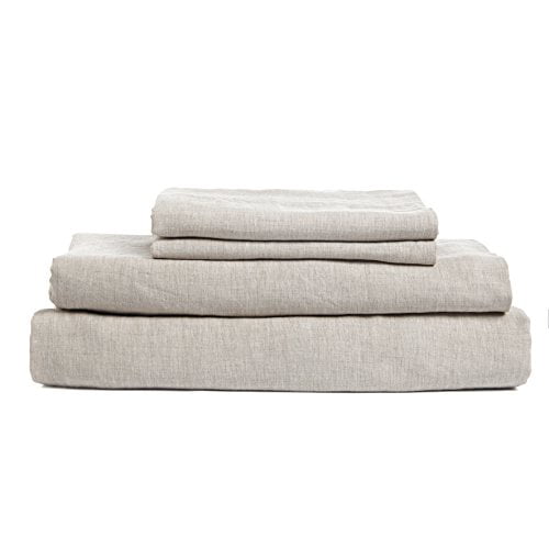 DAPU Pure Stone Washed Linen Sheets Set 100% French Natural Linen 