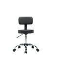 thumbnail image 4 of Homestock Modern Motifs Drafting Stool, Set Of 2, Ergonomic Design, Home, Office Chair/Stool, Adjustable Height Stool, Faux Leather Upholstery, Heavy-Duty Casters For Mobility-Color:Black, 4 of 9