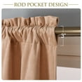 thumbnail image 6 of StangH Blush Velvet Valance Curtains - Thermal Insulated Scalloped Rod Pocket Half Window Curtain Tiers Home Decor Wave Drapes for Nursery / Kids Room, Blush Beige, 52 by 18 Inches, 1 Panel, 6 of 7