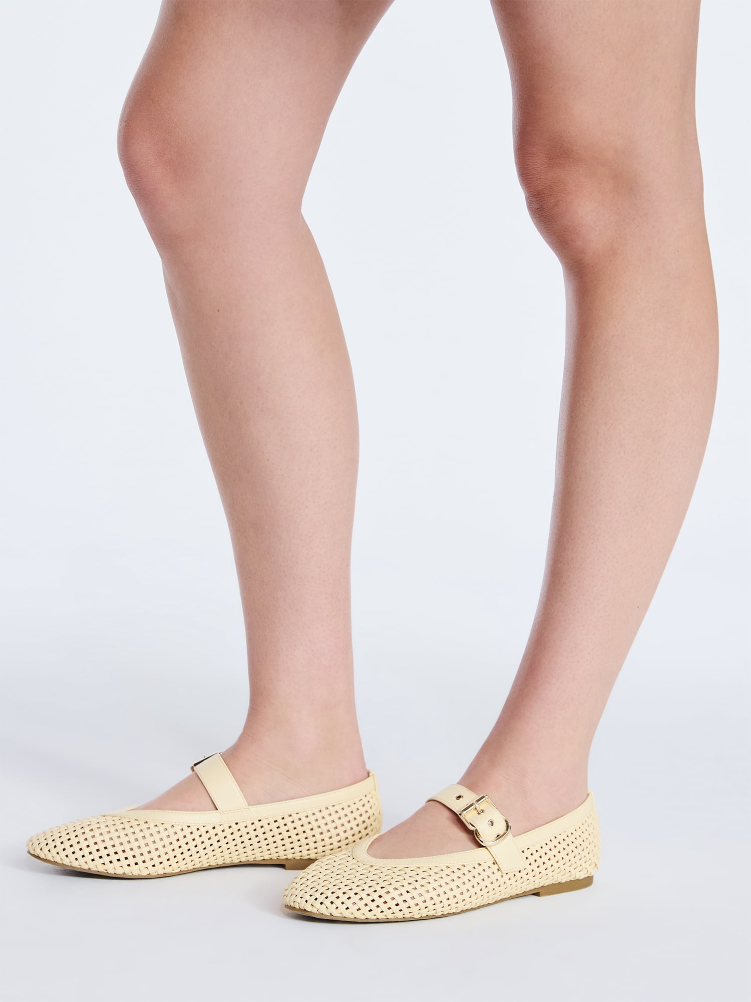 Free Assembly Women's Woven Mary Jane Flats