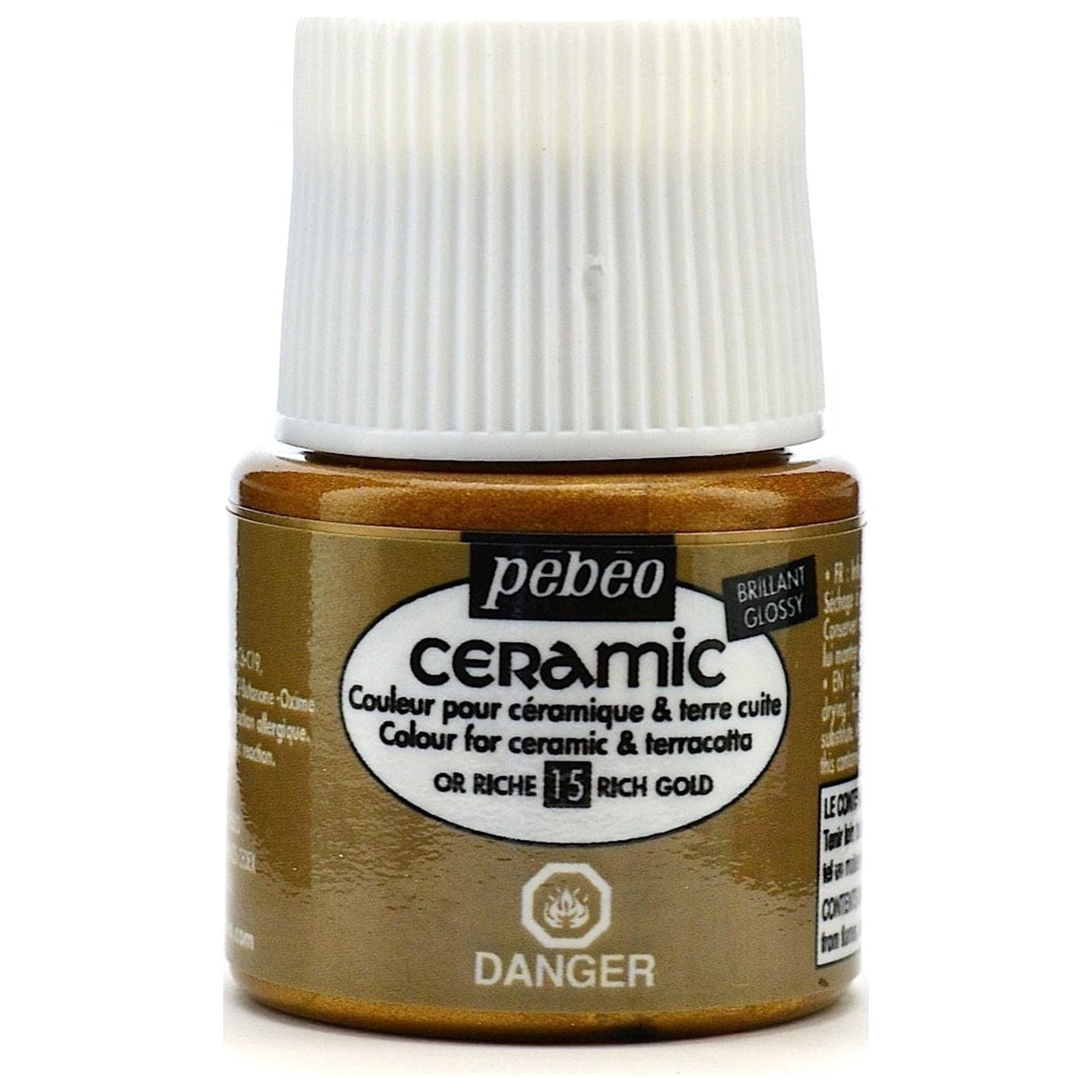 Ceramic Air Dry China Paint rich gold, 45 ml (pack of 3)