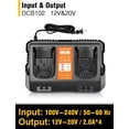 thumbnail image 3 of Abeden DCB102 Dual-Ports Battery Charger Compatible DeWalt 12V 20V Max Lithium Battery, 3 of 8