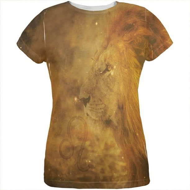 Leo King Of The Pride All Over Womens T Shirt Multi X-LG