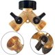 thumbnail image 2 of Divisor de manguera de jardín de latón de 2 vías, conector de manguera de 3/4", divisor de manguera en Y, adaptador de grifo de manguera 2 válvulas con RO, 2 of 3