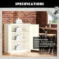 thumbnail image 5 of Greenvelly Metal Garage Storage Cabinet,Steel Lockable Storage Cabinet with 2 Doors and 4 Adjustable Shelves,Tall Metal Cabinet Locking File Cabinet for Office,Home, Garage, Gym, School, 5 of 7