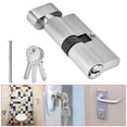 thumbnail image 1 of Cilindro Abierto De Cerradura De Puerta De Dormitorio De Madera Simple De Cobre De 65 Mm Con Llaves, 1 of 7