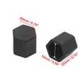 thumbnail image 4 of Unique Bargains 20pcs 15mm Rubber Car Wheel Tire Tyre Nut Screw Cover Caps Hub Protector Black, 4 of 6