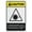 Warning Sign 2, variant on Caution Uv Radiation Hazard Protect Eyes And Skin Metal Sign 8"x12" Rust Free Aluminum - Indoor Outdoor Use for Fence Yard, UV Radiation Sign