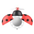 thumbnail image 4 of Ladybug Mini Fan LED Mirror Light USB Rechargeable Portable Ladybug Mini Makeup Hand Mirror, 4 of 9
