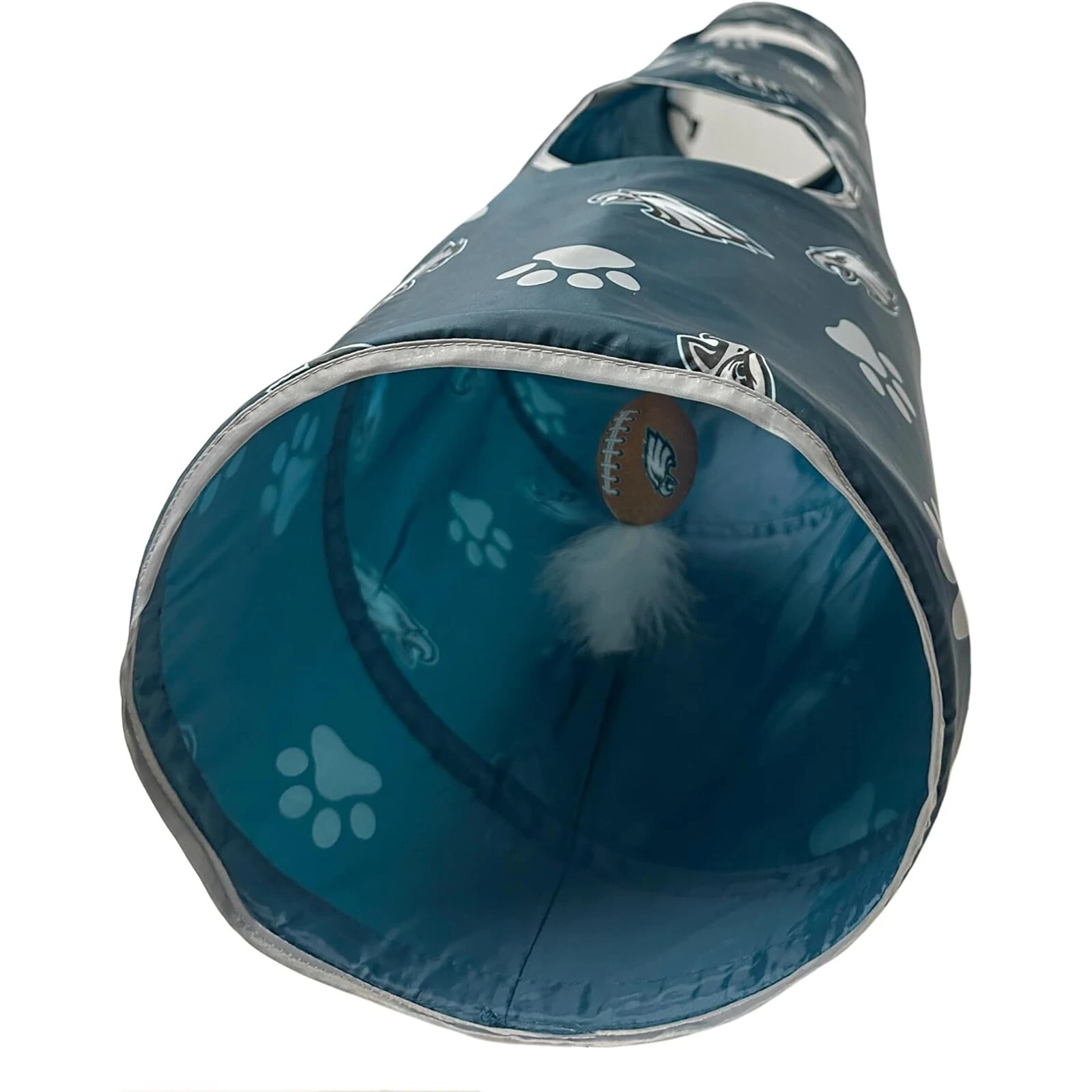 Pets First NFL Cat Tunnel Tube Toy & Plush Football Toy Filled with Catnip