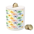 thumbnail image 3 of Floral Piggy Bank, Colorful Flowers Spring Season Nature Garden Theme Watercolors Hand Painted Art, Ceramic Coin Bank Money Box for Cash Saving, 3.6" X 3.2", Multicolor, by Ambesonne, 3 of 4