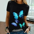thumbnail image 2 of XMMSWDLA T-Shirts d'Été Décontractés à Manches Courtes Bouffantes pour Femmes Col Carré Plissé Tunique Tendance pour Leggings Noir Tops d'Entraînement pour Femmes, 2 of 7