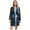 Black&Blue, variant on inlzdz Women's Satiny Wrestler Gear Fight Boxing Robe Long Sleeve Hooded Robe Loose Kimono with Belt Black&Blue 14
