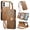 Brown, variant on GANGXUN Faux Leather Wallet Case for Samsung Galaxy S26 Edge – Shockproof, RFID Resistant – purple
