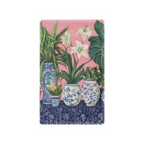 Yayeee Blank Wall Plate Cover 1-Gang 4.5"x2.7" Home Unused Decorative Outlet, Floral Vase