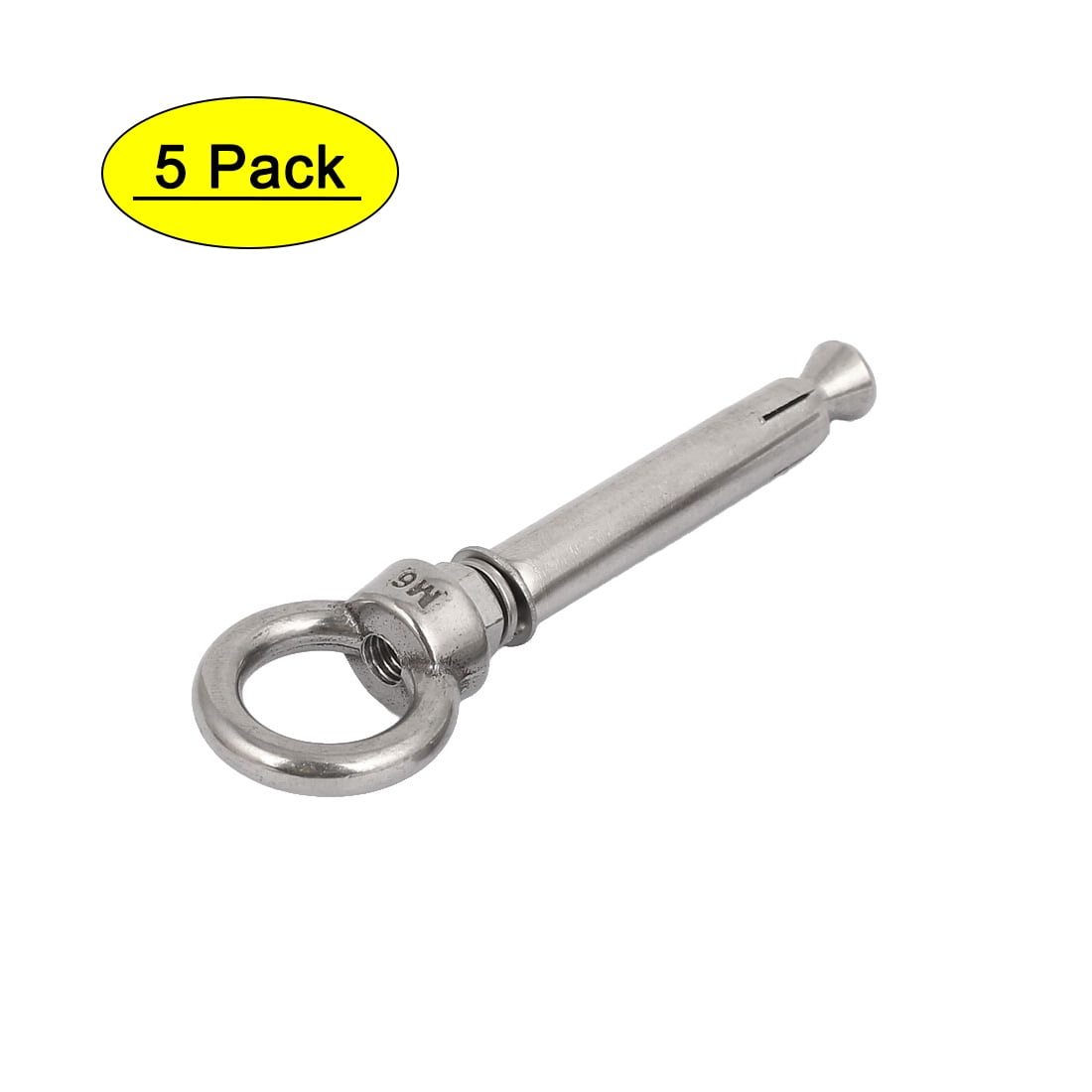 uxcell M6x60mm 304 Stainless Steel Expansion Screw Closed Hook Anchor Bolt 10pcs 