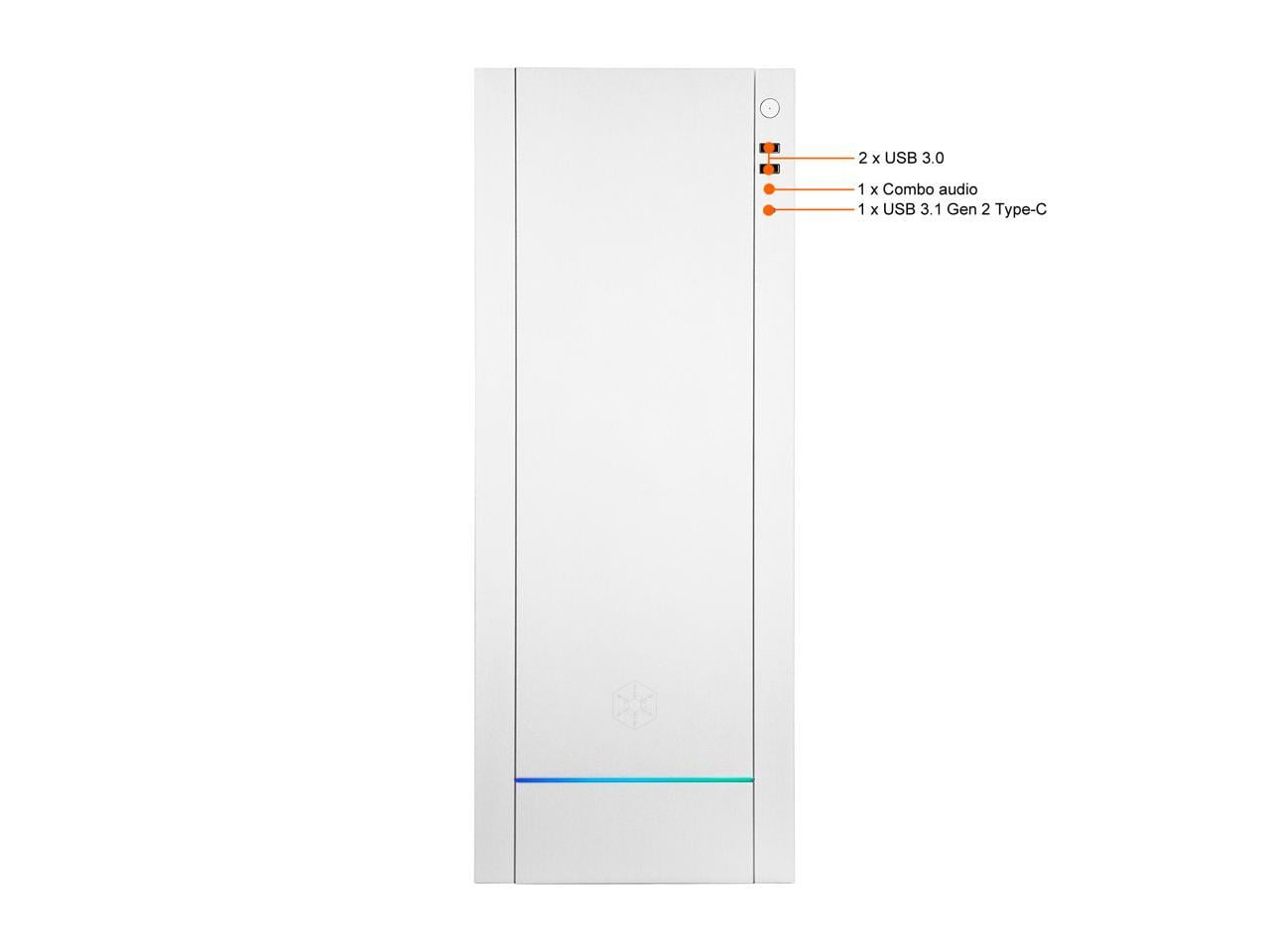 SilverStone ALTA F1 SST-ALF1S-G Silver Aluminuml / Steel / Tempered Glass ATX Mid Tower Computer Case